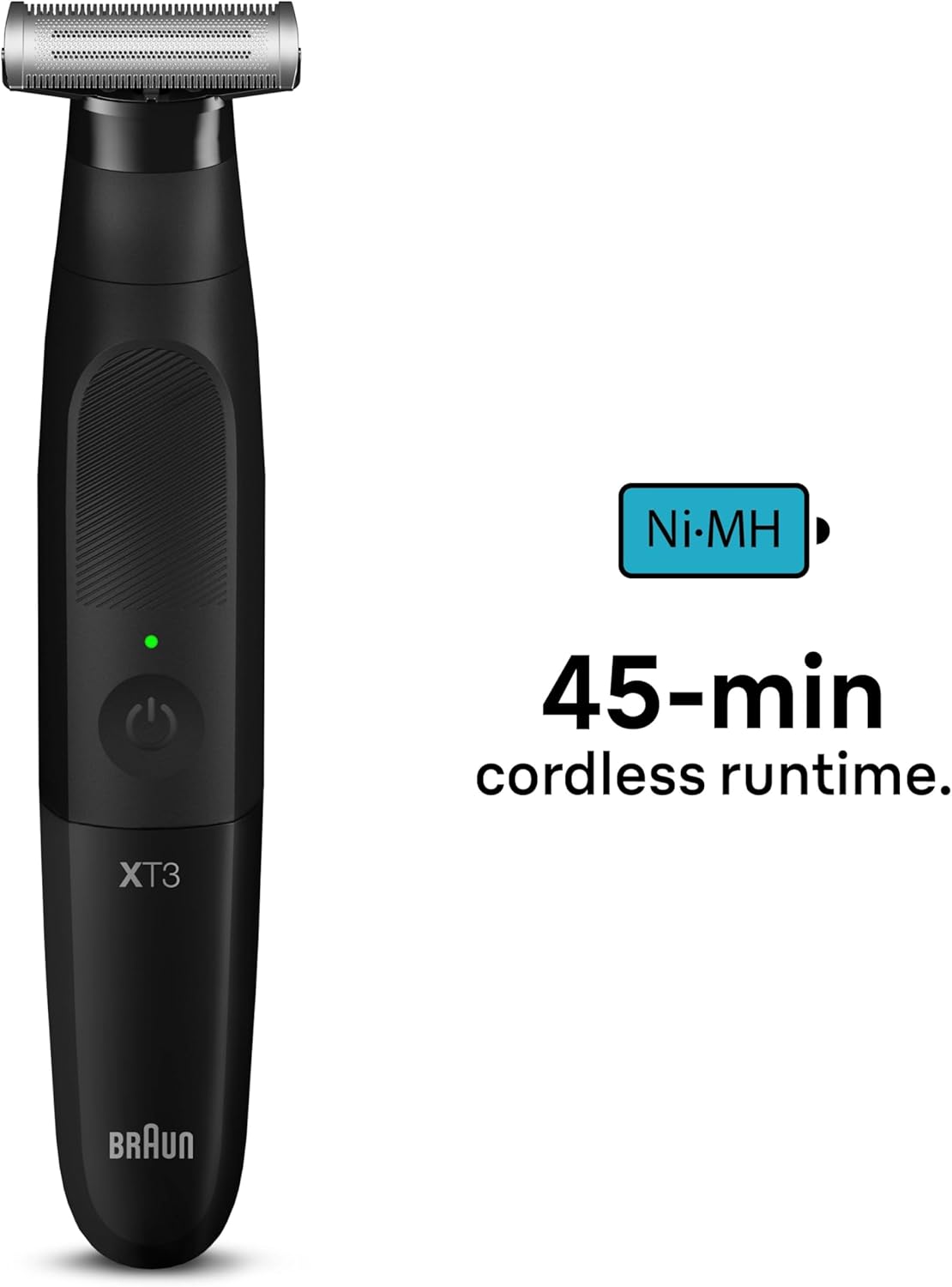 Braun Series XT3 One Blade Hybrid Beard & Stubble Trimmer Electric Shaver for Men Body Groomer for Manscaping