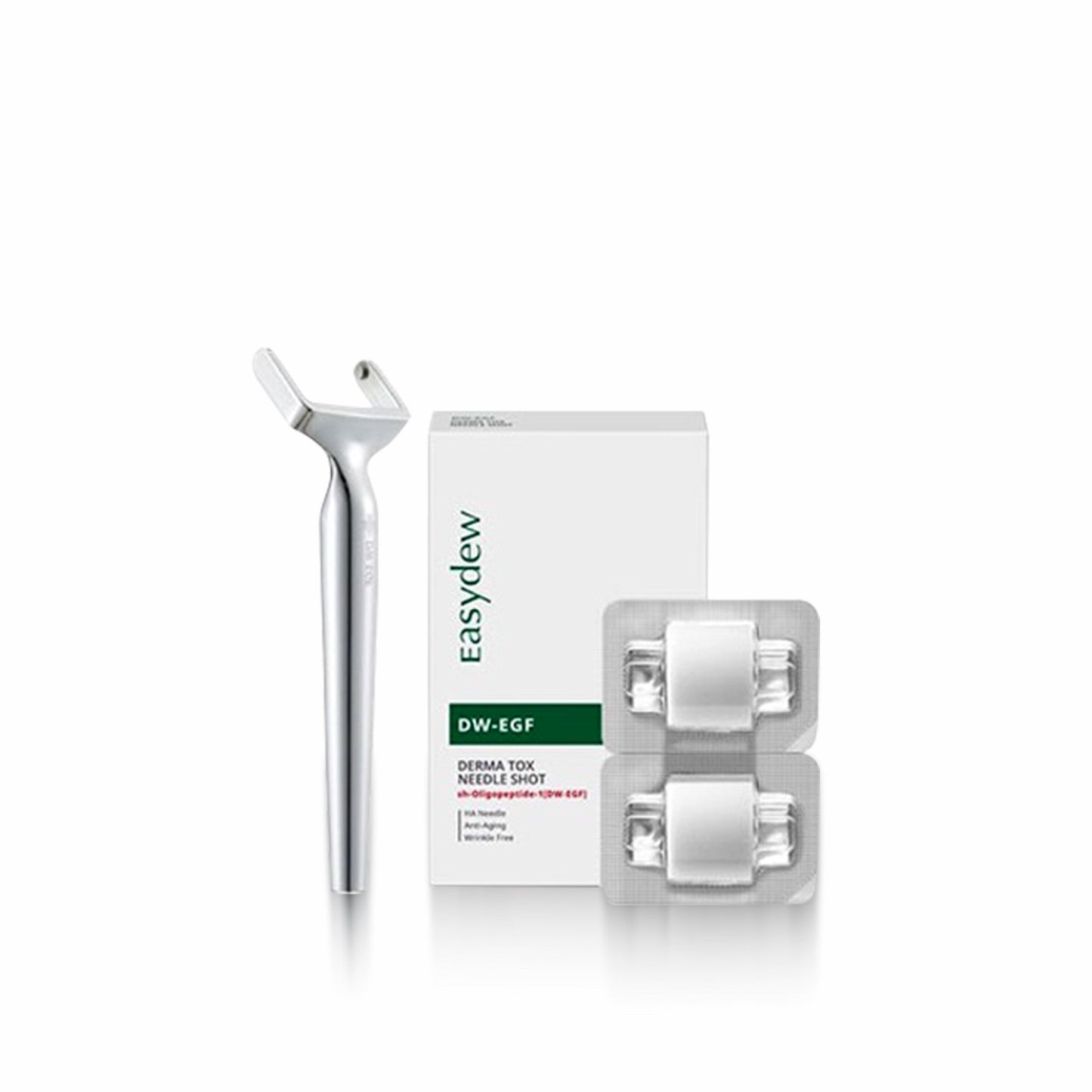 EASYDEW Derma Roller Set – DW-EGF Derma Tox Needle Shot 40mg*2ea + Derma Roller + Ampoule