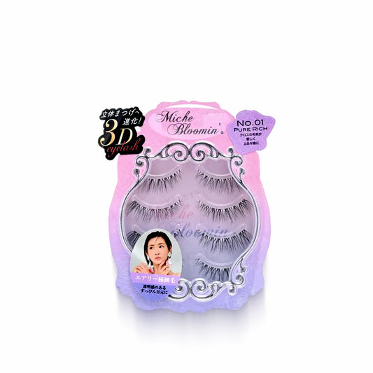 Miche Bloomin’ 3D Hybrid Eyelashes No.01 (4 Pairs)