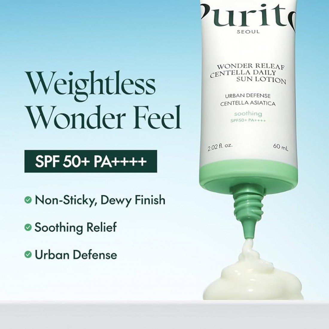 PURITO SEOUL Wonder Releaf Centella Daily Sun Lotion SPF50+ PA++++ 60ml