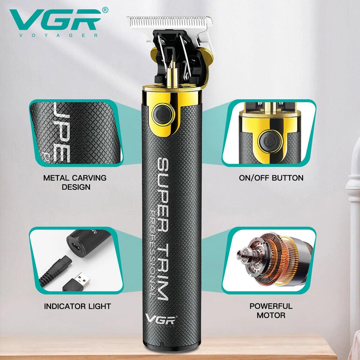 VGR V-082 Hair Trimmer T9 Electric Hair Clipper Professional Cutting Machine - Scent Shave And All