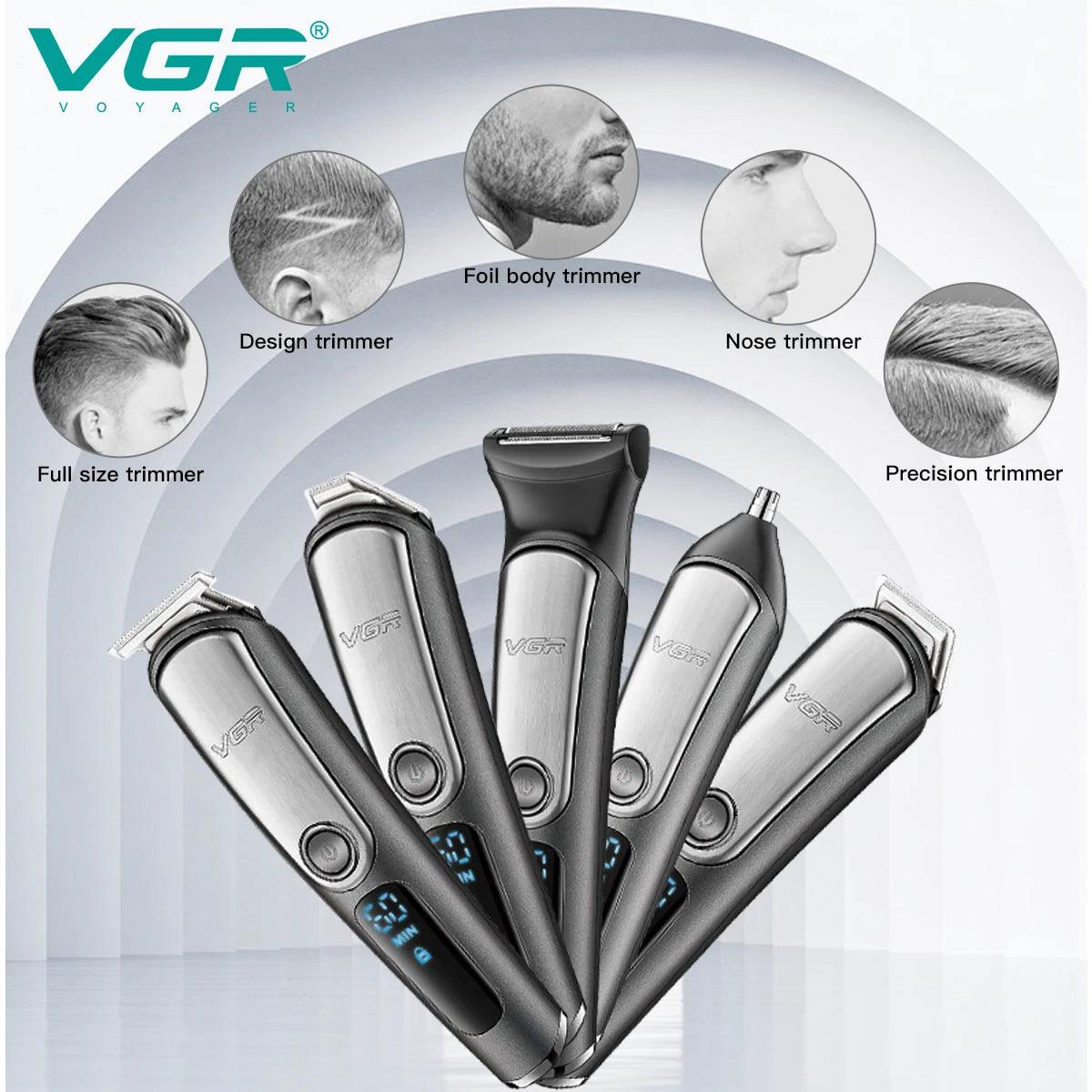 VGR V-105 All In One Adjustable Hair Beard Trimmer Body Groomer Kit - Scent Shave And All