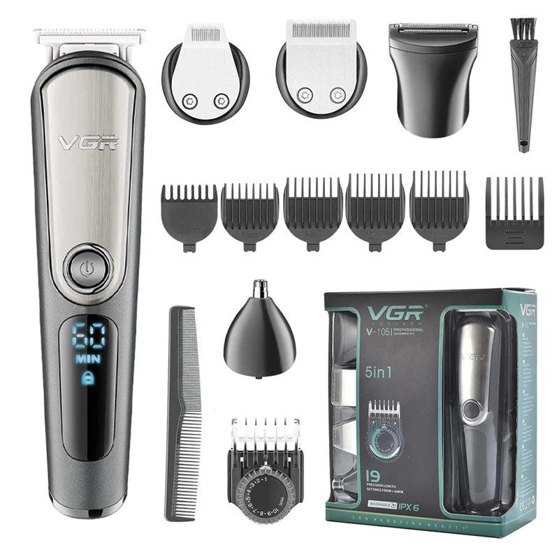 VGR V-105 All In One Adjustable Hair Beard Trimmer Body Groomer Kit - Scent Shave And All