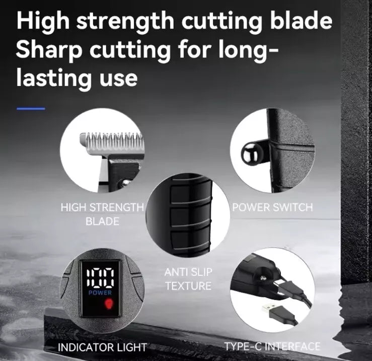 Kemei KM-2293 Cordless Hair Trimmer Electric Clipper with Zero Gap