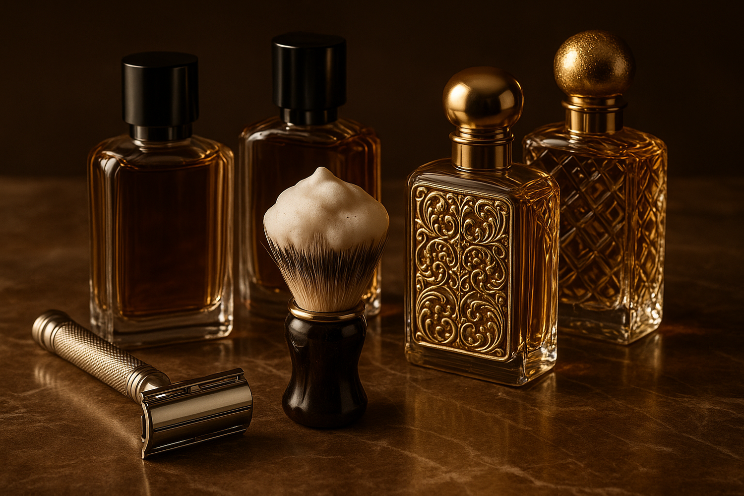 shaving products and perfume