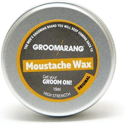 Groomarang Moustache & Beard Wax Extra Strong Hold Styling Wax Cruelty Free 15ml - Scent Shave And All