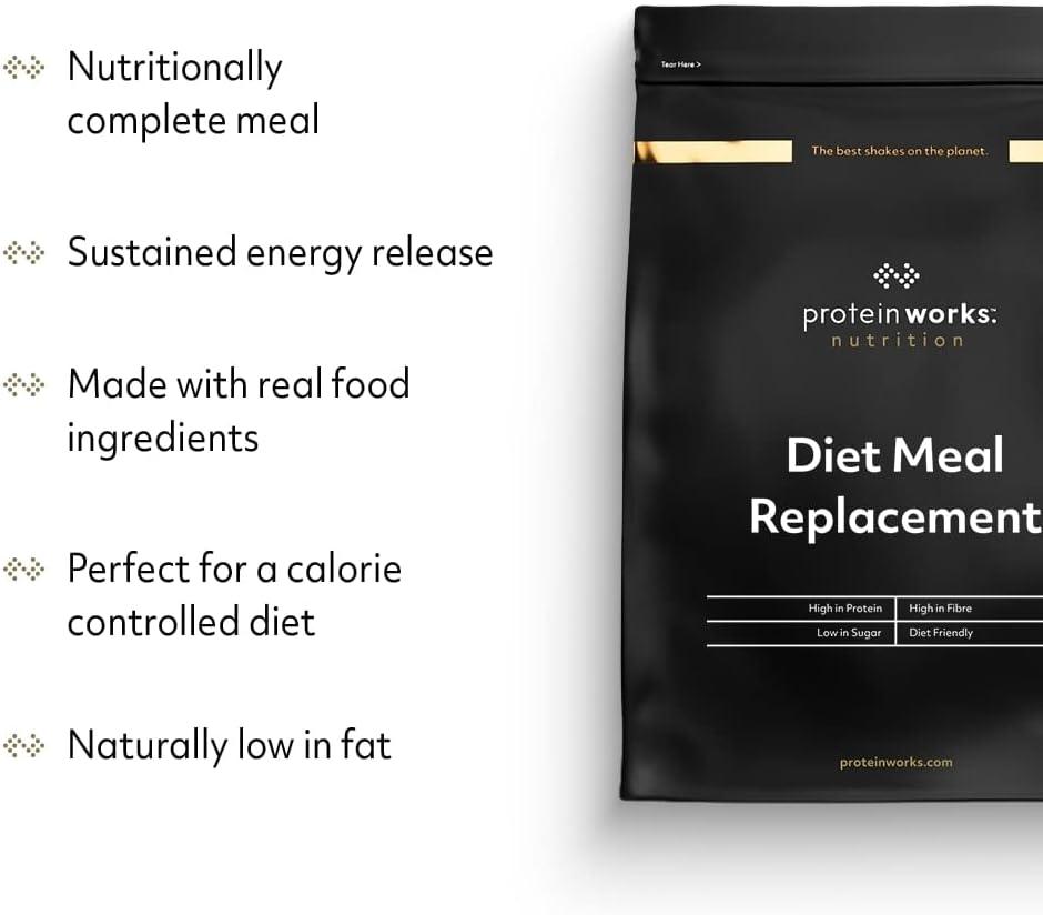 Protein Works Diet Meal Replacement Shake Nutrient Dense High Protein Meal Strawberries 'n' Cream 500g - Scent Shave And All