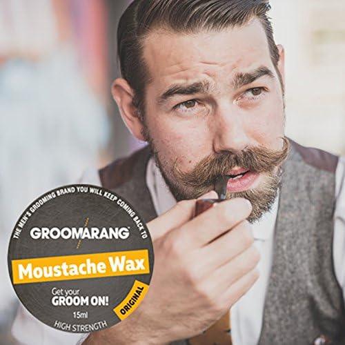 Groomarang Moustache & Beard Wax Extra Strong Hold Styling Wax Cruelty Free 15ml - Scent Shave And All