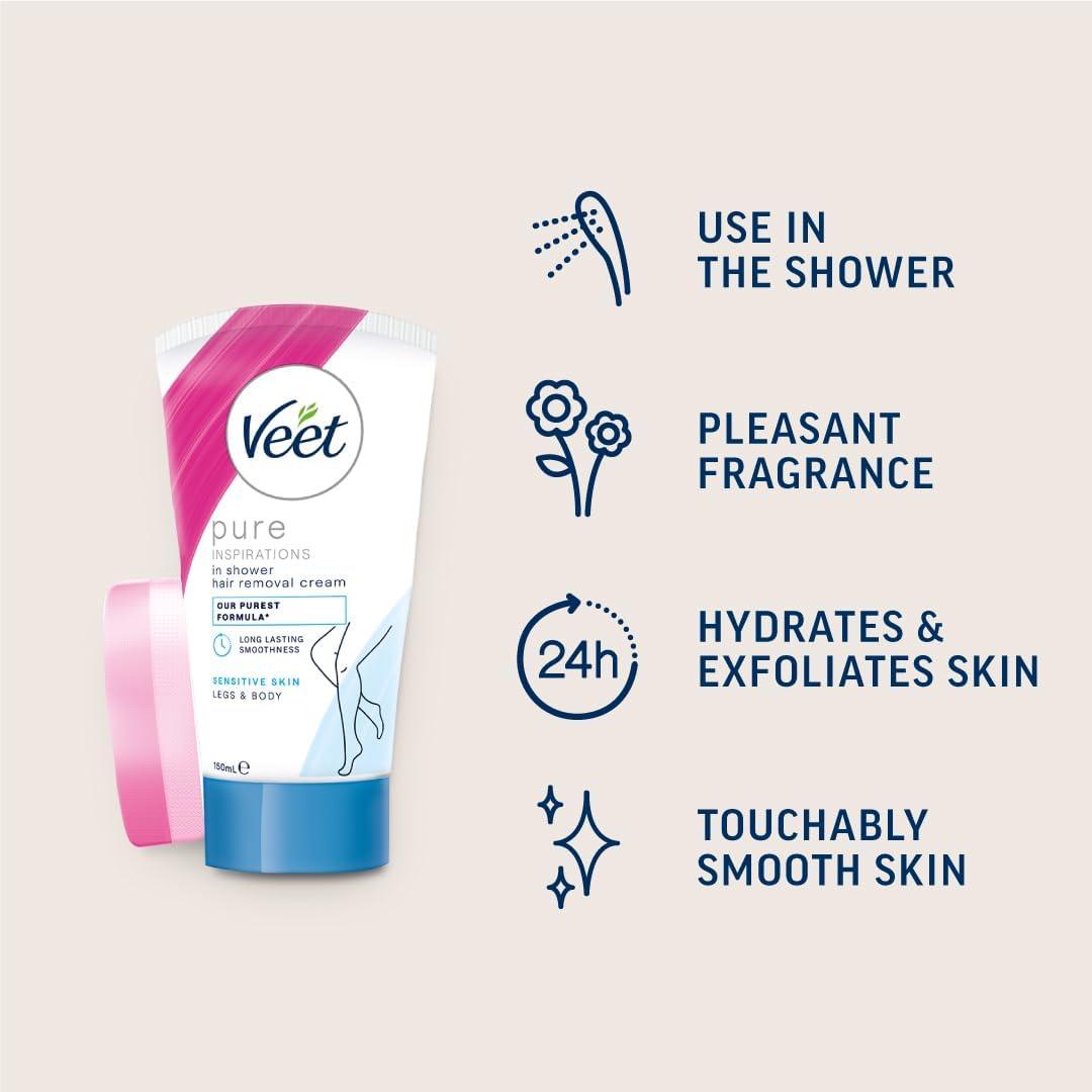 Veet Shower Cream for Sensitive Skin 150ml - Scent Shave And All