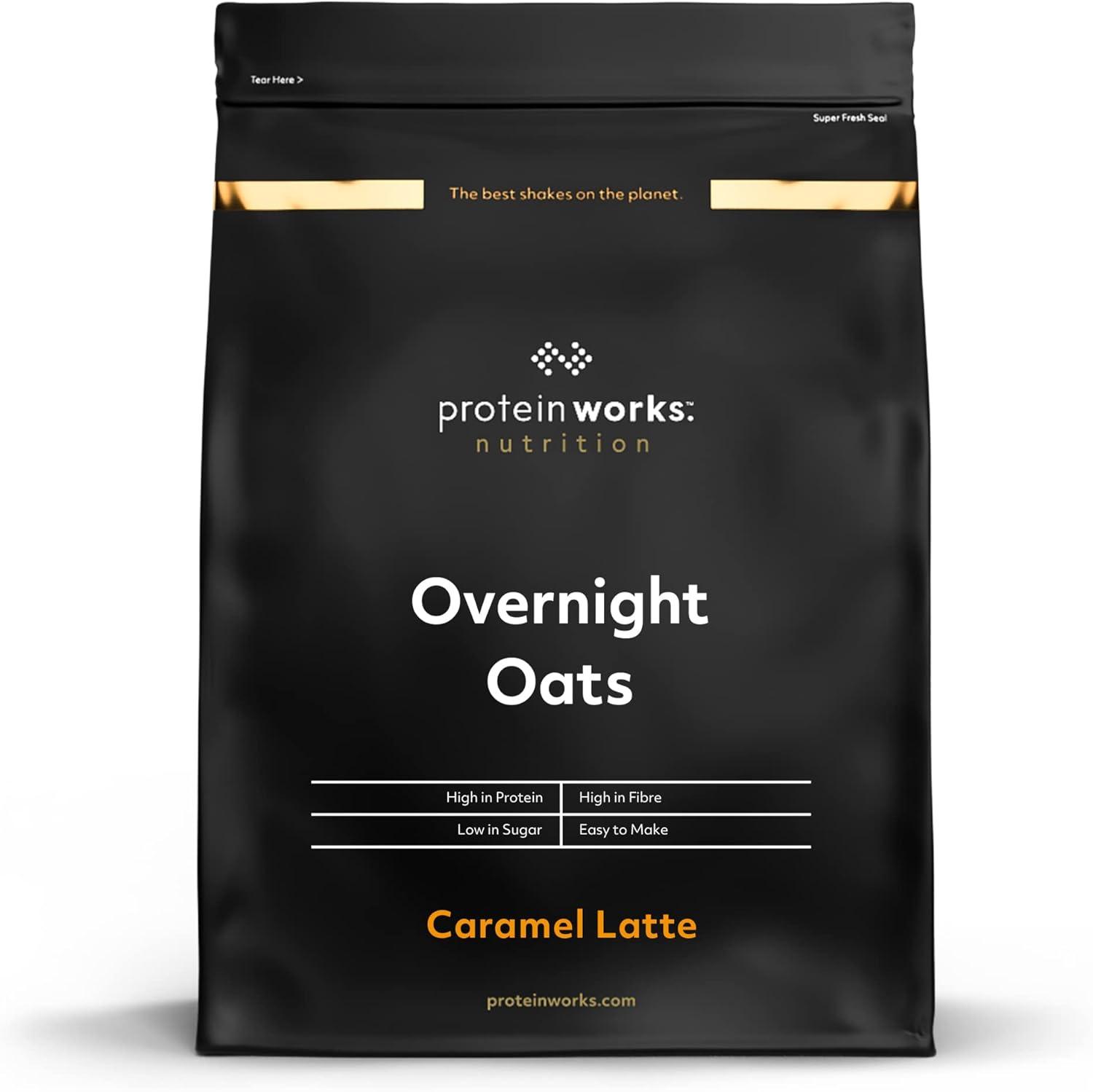 Protein Works Overnight Oats High Protein Breakfast Caramel Latte 500g - Scent Shave And All