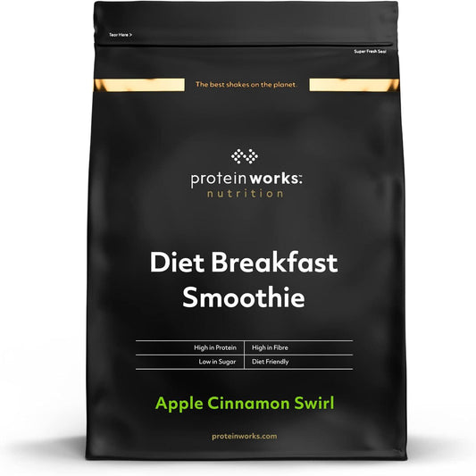 Protein Works Ultimate Diet Breakfast Shake Low Calorie Apple & Cinnamon Swirl 500g - Scent Shave And All