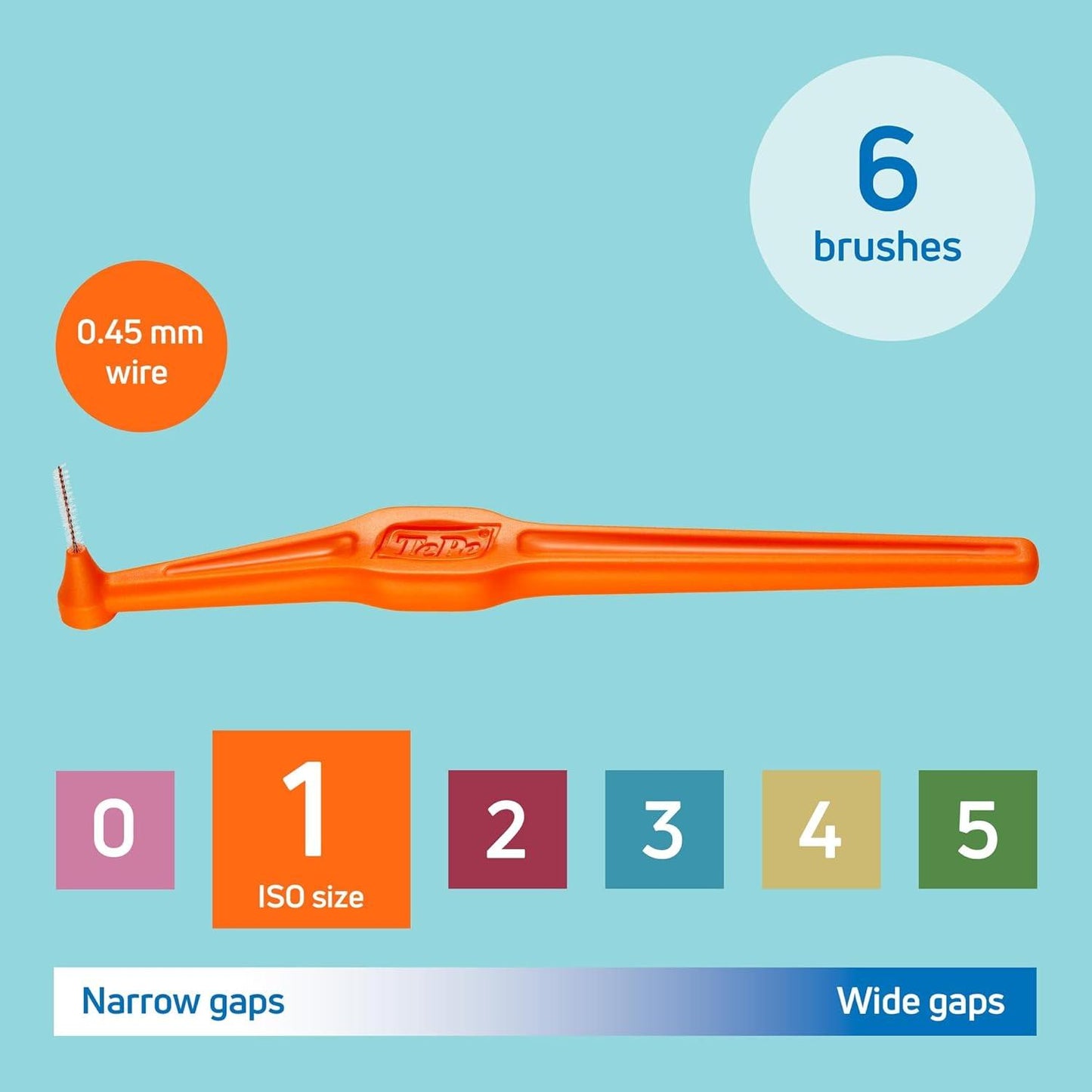 Tepe Angled 0.45mm Orange Interdental Brushes Pack of 6 - Scent Shave And All