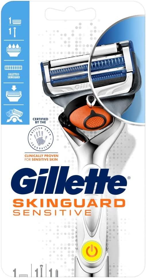 Gillette Skinguard Sensitive Power Shaving Razor Handle - Scent Shave And All