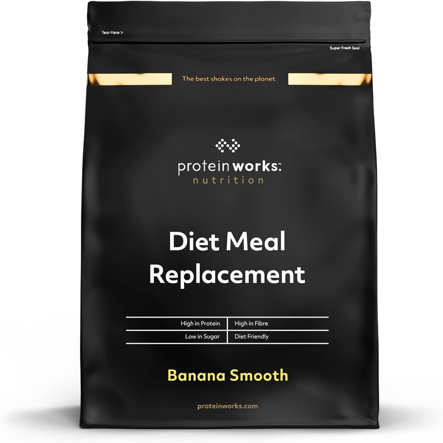 Protein Works Diet Meal Replacement Shake 250 Calories Nutrient Dense Banana Smooth 500g - Scent Shave And All