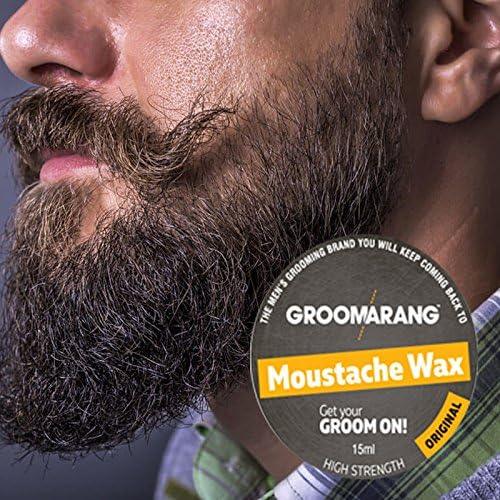 Groomarang Moustache & Beard Wax Extra Strong Hold Styling Wax Cruelty Free 15ml - Scent Shave And All