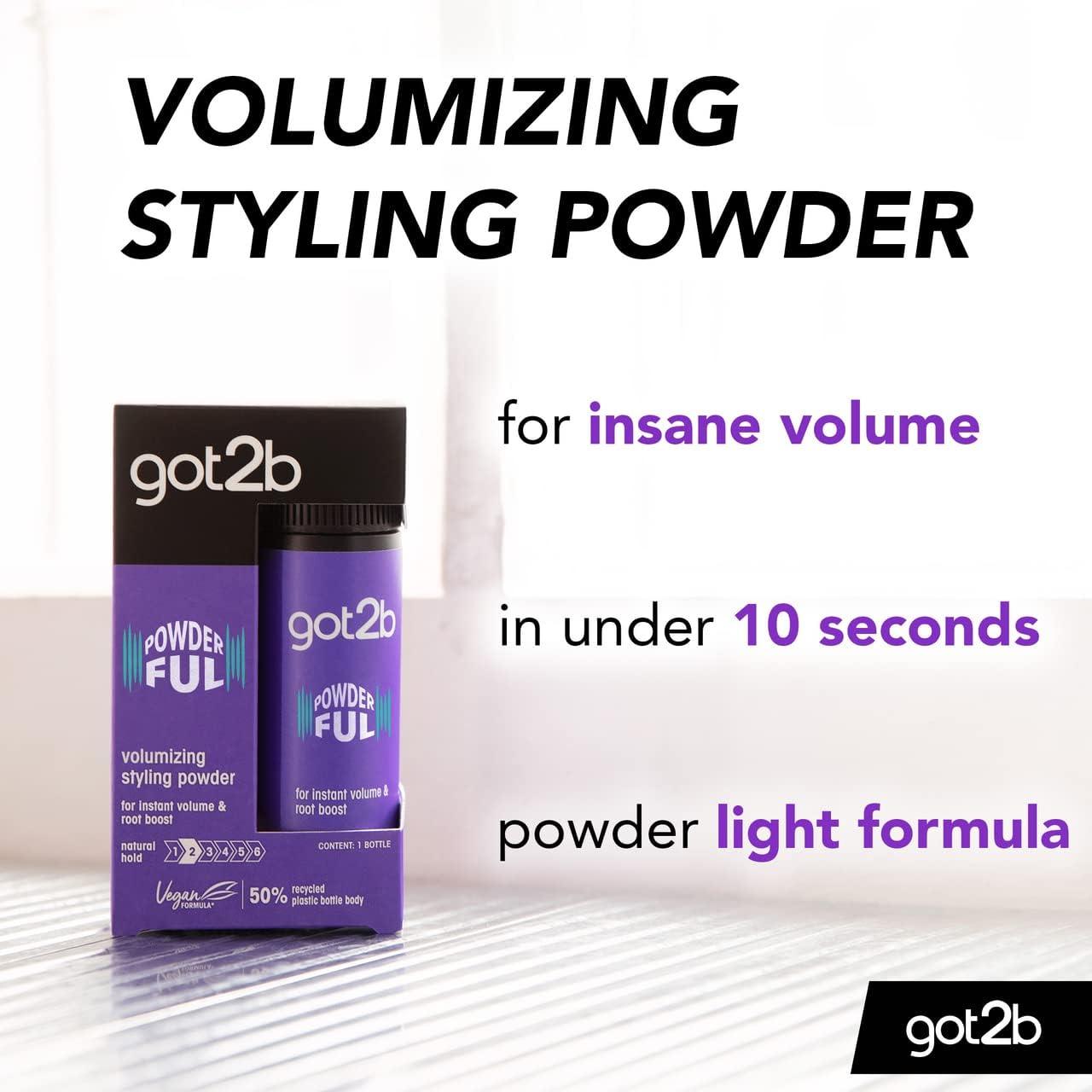 Got2b Powder'ful Volume Unisex Root Hair Styling Powder Instant Volume and Root Boost Vegan 10g - Scent Shave And All