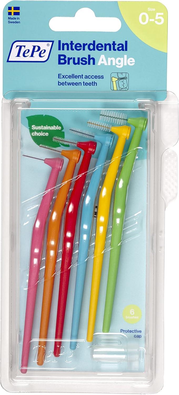 TePe Angle Interdental Brushes Mixed Pack of Every Size Pack of 6 - Scent Shave And All