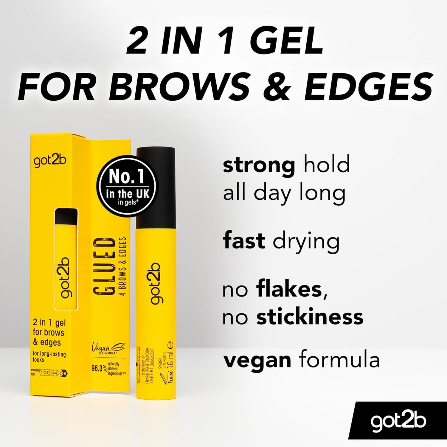 Got2b Glued for Brows & Edges 2 in 1 Wand Eyebrow Gel 16ml - Scent Shave And All