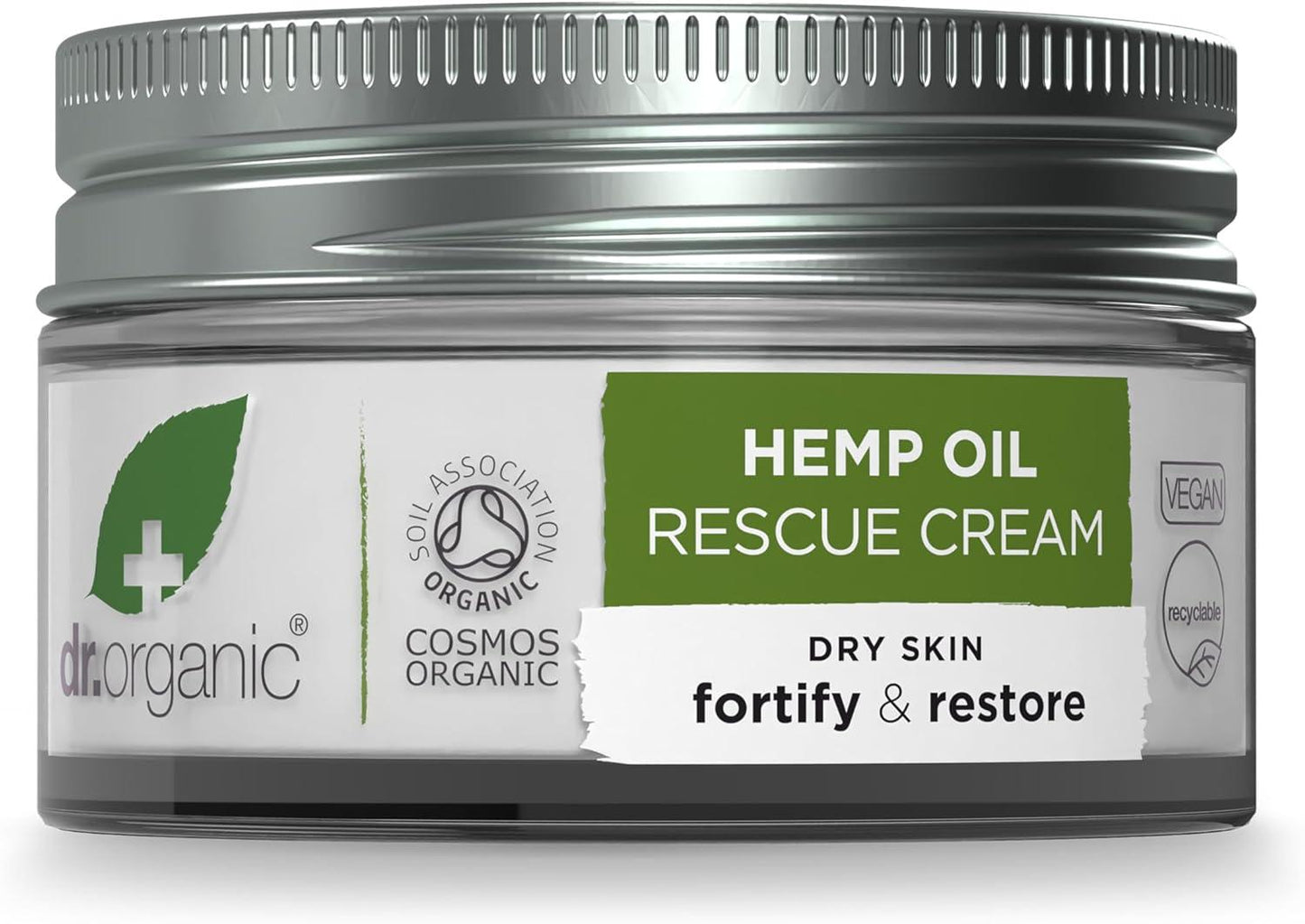 Dr Organic Hemp Oil Rescue Cream Moisturising Certified Organic 50ml - Scent Shave And All