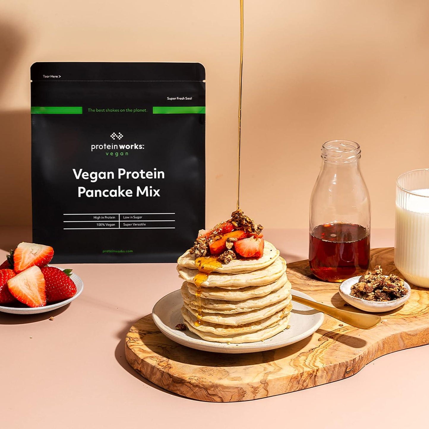 Protein Works Vegan High Protein Pancake Mix Low Sugar High Protein 500g - Scent Shave And All