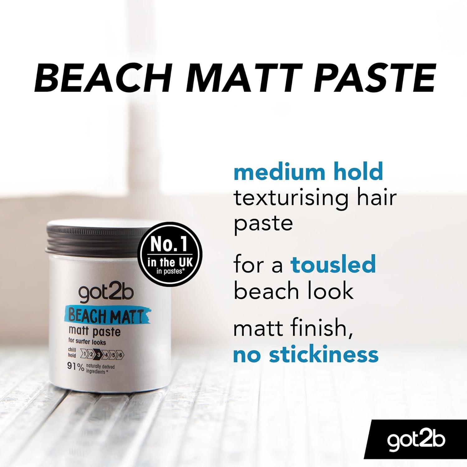 Got2b Beach Matte Medium Hold Texture Hair Paste 100ml - Scent Shave And All