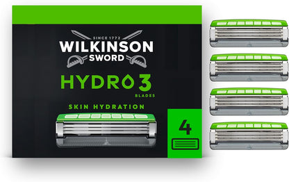 Wilkinson Sword Hydro 3 Men’s Razor Blade Refills, XXL 16 Pack | 3 Blade Face or Body Razors for Men, Dual Lubrication, Hydrating Gel Formula, Great Shavers for Wash Bags or Holidays