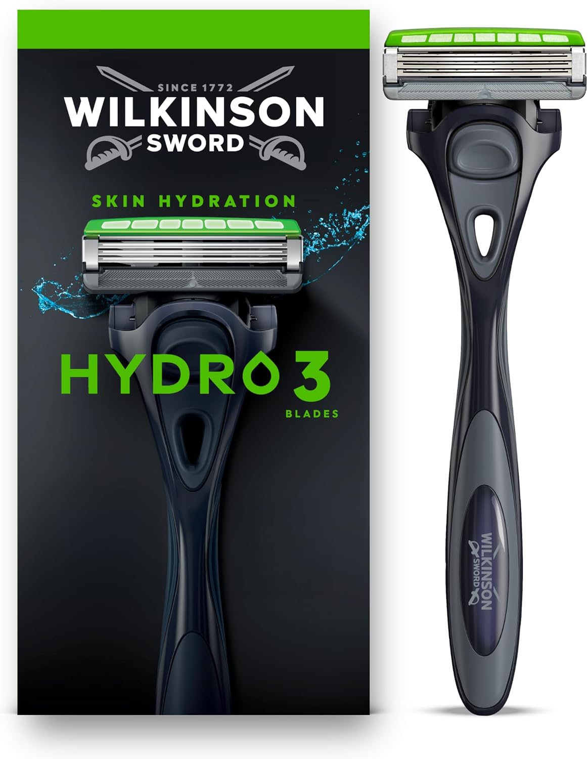 Wilkinson Sword Hydro 3 Men’s Razor Blade Refills, XXL 16 Pack | 3 Blade Face or Body Razors for Men, Dual Lubrication, Hydrating Gel Formula, Great Shavers for Wash Bags or Holidays