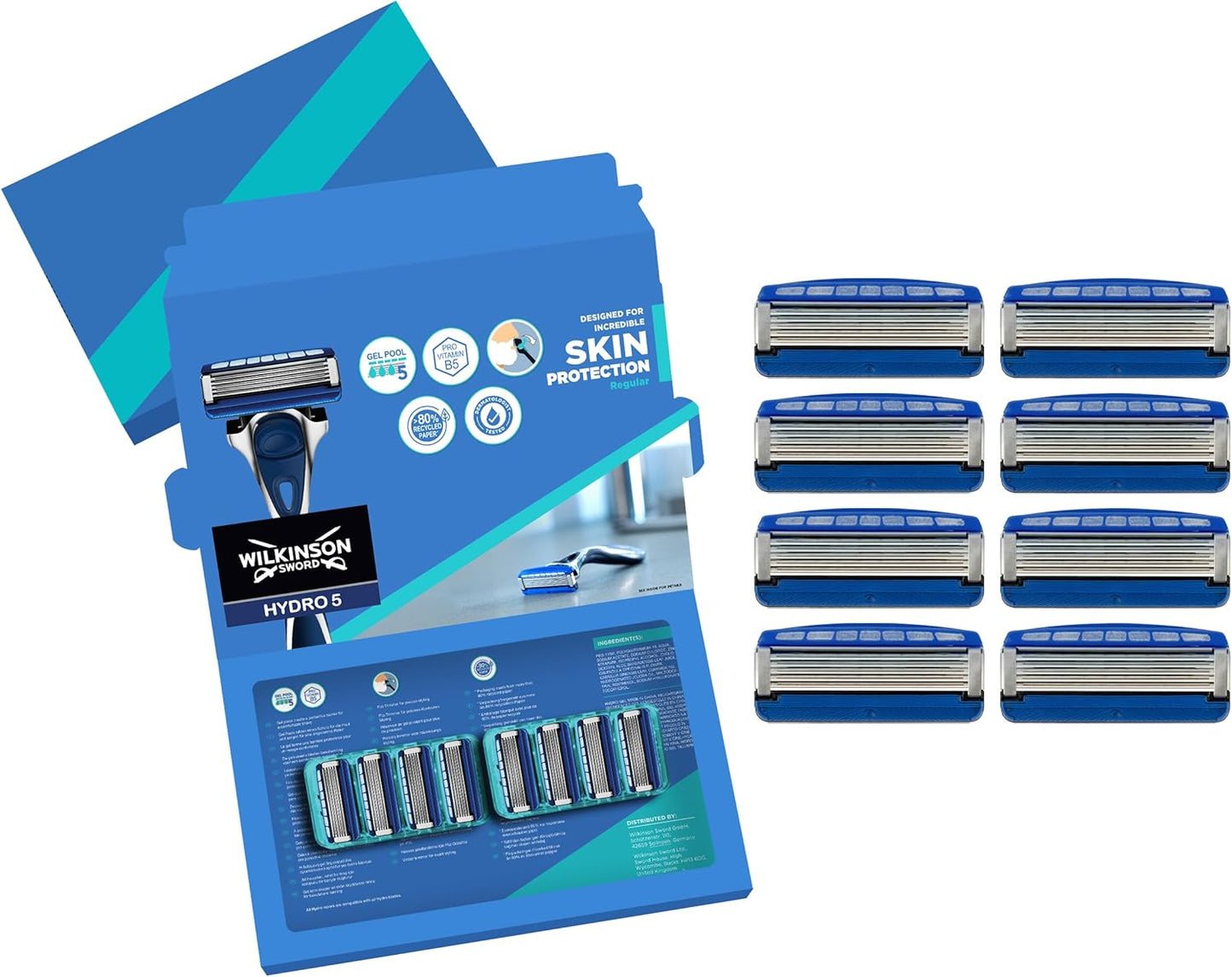WILKINSON SWORD Hydro 5 Skin Protection Pack of 8 Razor Blade Refills