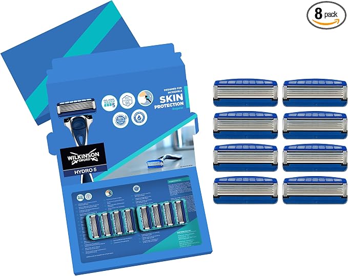 WILKINSON SWORD Hydro 5 Skin Protection Pack of 8 Razor Blade Refills