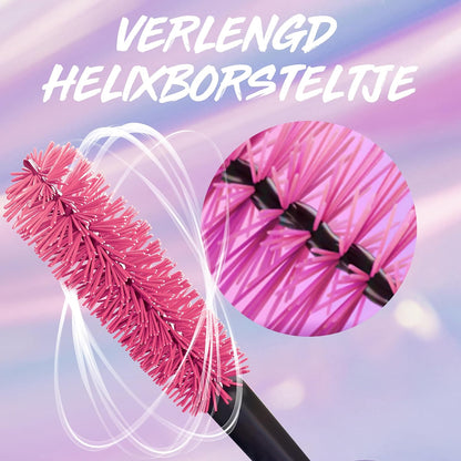 Maybelline Extension Mascara, Salon-Like Extension, Provides +36% More Length & X10 Volume, Hybrid-Fiber Technology & Extended Helix Brush, The Falsies Surreal, Black