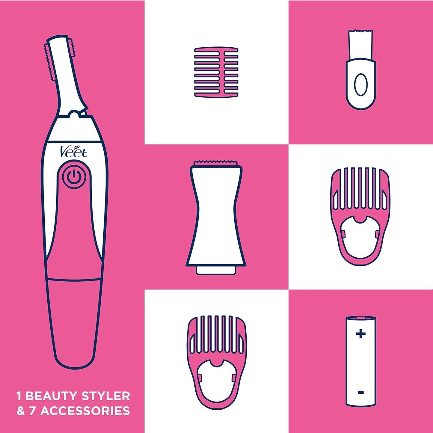 Veet SENSITIVE PRECISION BEAUTY STYLER Trimmer White - Scent Shave And All