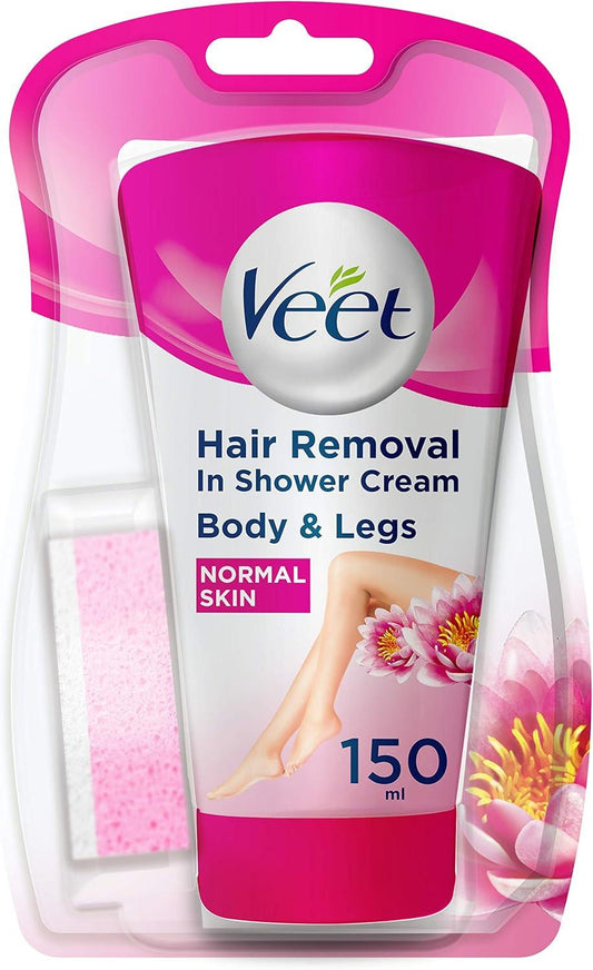 Veet Hair Removal In Shower Cream for Body & Legs and Normal Skin 150ml - Scent Shave And All