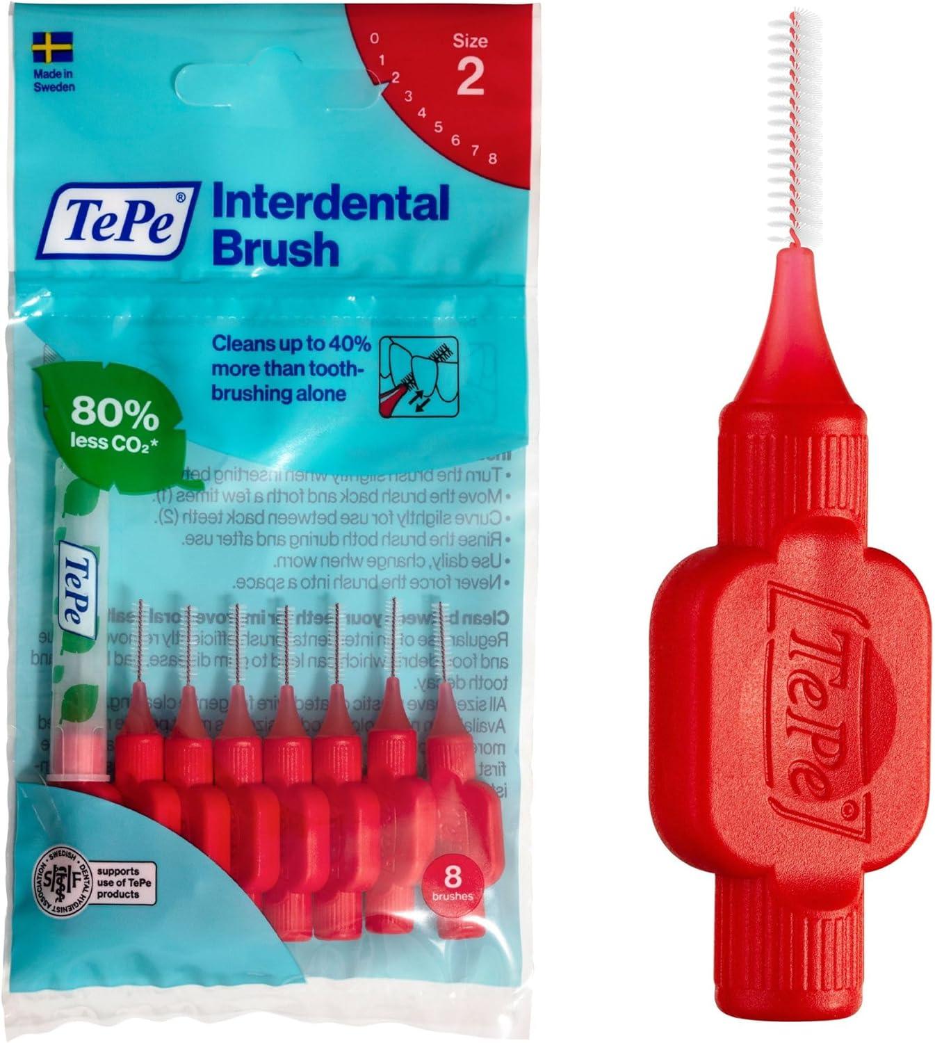 TEPE Interdental Brushes Red Original (0.5mm) Pack of 8 - Scent Shave And All