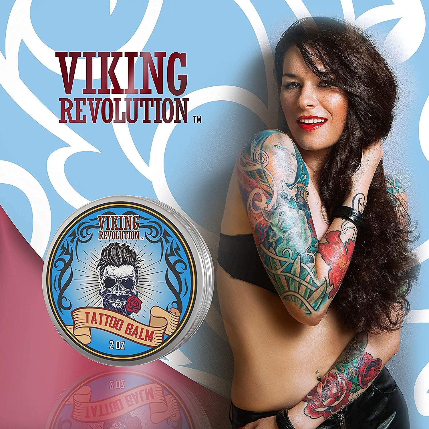 Viking Revolution Tattoo Aftercare Balm 58g for Pre and Post Tattoo Care - Scent Shave And All