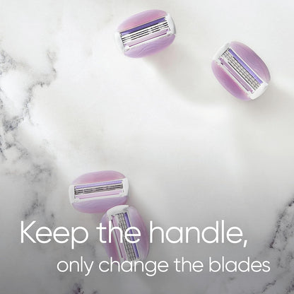 Gillette Venus Comfortglide Breeze Women's Razor Blade Refills, Pack of 8, 3 built-in blades for a smooth, close shave that lasts