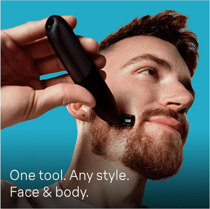 Braun Series XT3 One Blade Hybrid Beard & Stubble Trimmer Electric Shaver for Men Body Groomer for Manscaping