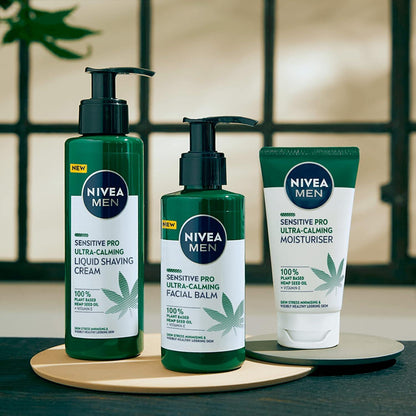 NIVEA MEN Sensitive Pro Ultra Calming Facial Balm Aftershave Balm 150ml - Scent Shave And All