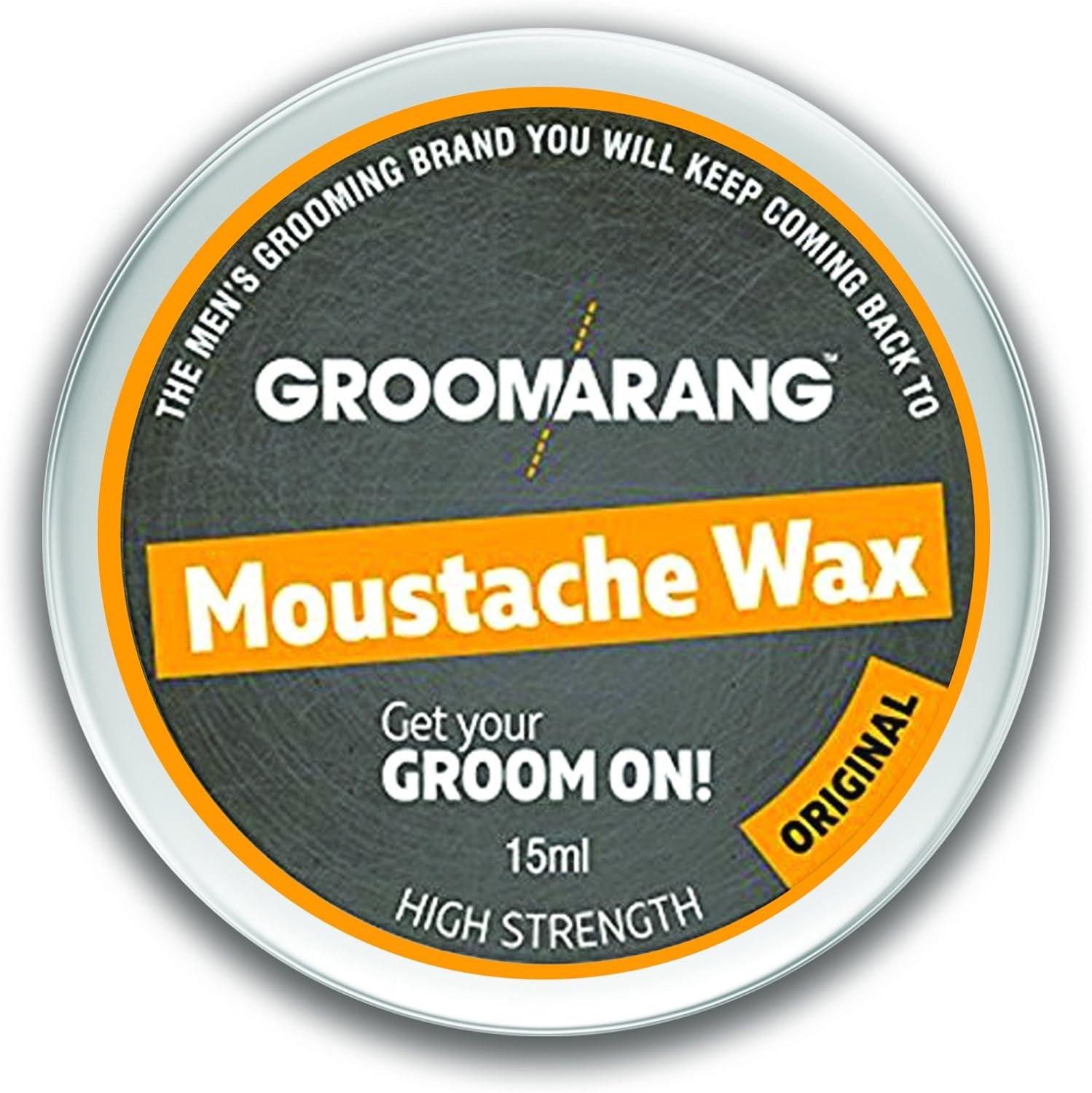 Groomarang Moustache & Beard Wax Extra Strong Hold Styling Wax Cruelty Free 15ml - Scent Shave And All