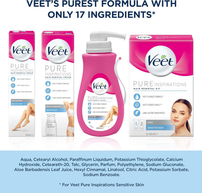 Veet Hair Removal Cream Sensitive Skin Bikini and Underarm 100ml - Scent Shave And All