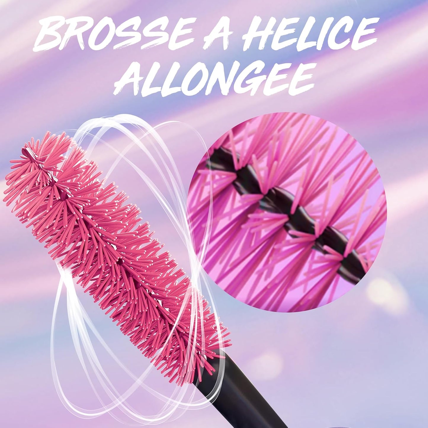 Maybelline Extension Mascara, Salon-Like Extension, Provides +36% More Length & X10 Volume, Hybrid-Fiber Technology & Extended Helix Brush, The Falsies Surreal, Black