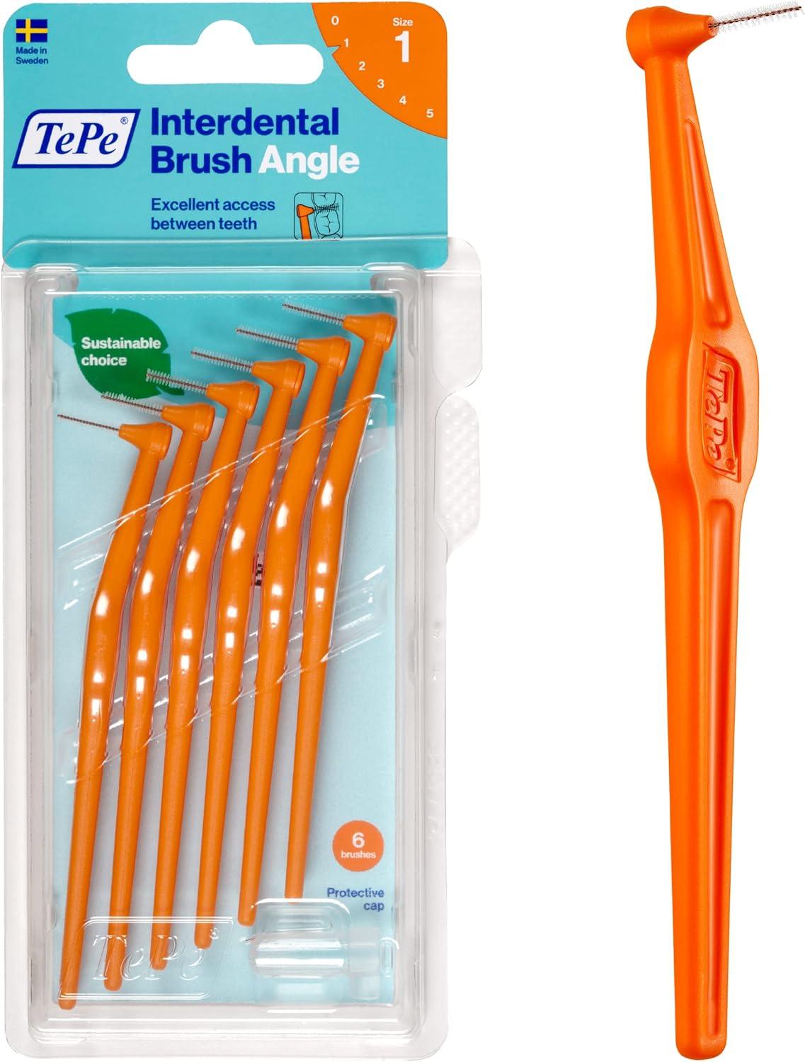 Tepe Angled 0.45mm Orange Interdental Brushes Pack of 6 - Scent Shave And All