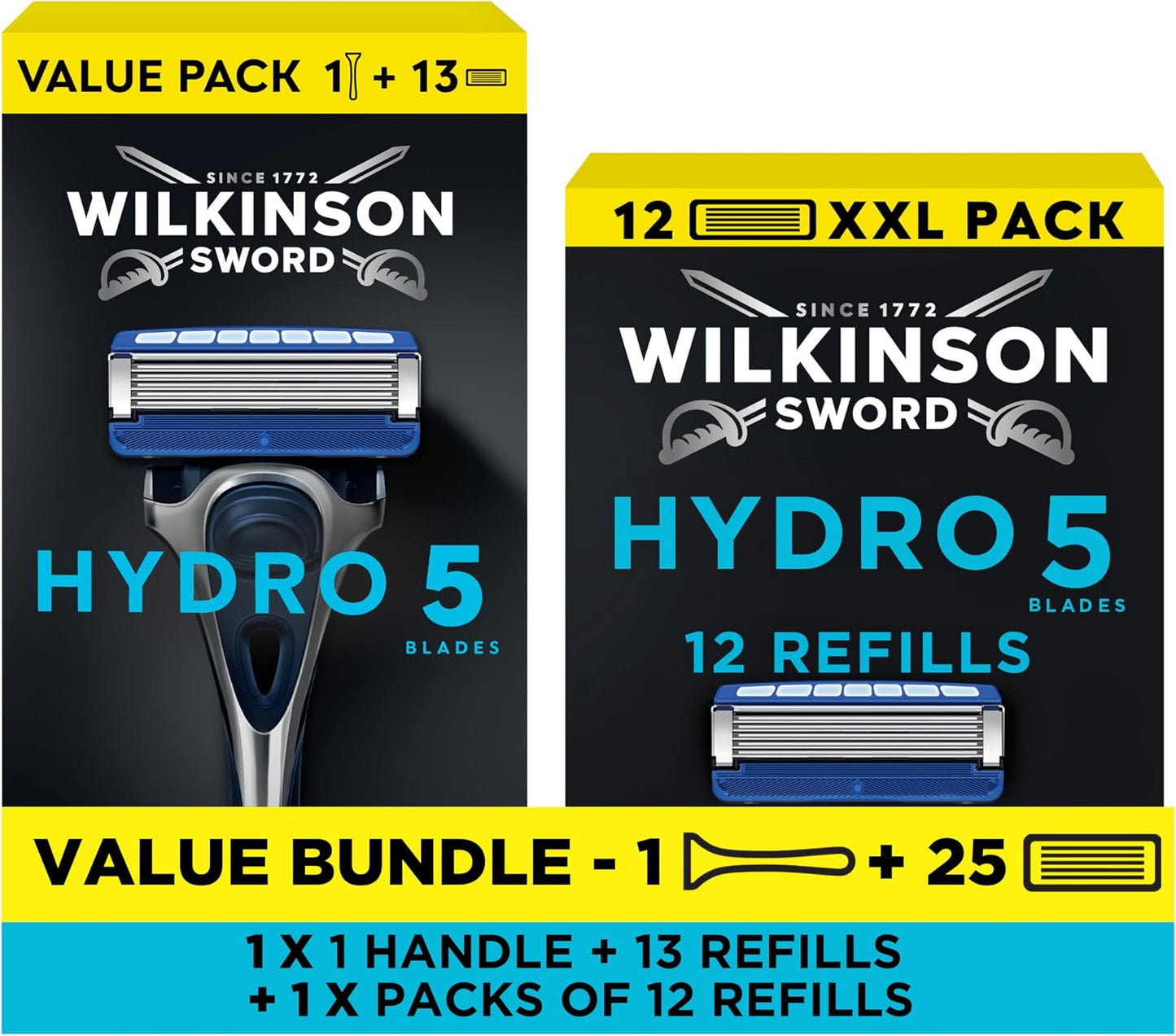 Wilkinson Sword Hydro 5 Men’s Razor Refills 12 Pack