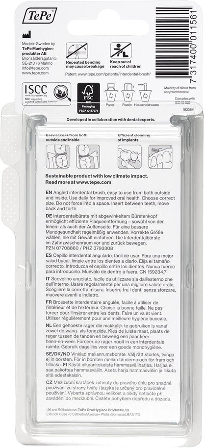 TePe Angle Blue Interdental Brushes Size 3 (0.6mm) Pack of 6 - Scent Shave And All