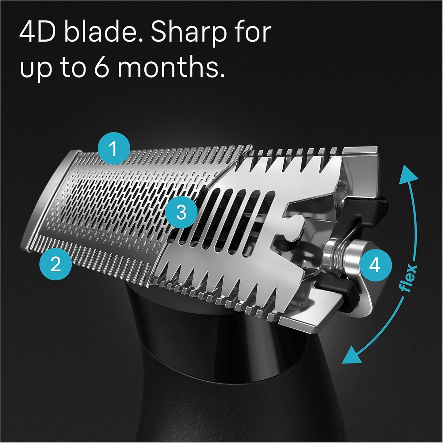 Braun Series XT3 One Blade Hybrid Beard & Stubble Trimmer Electric Shaver for Men Body Groomer for Manscaping