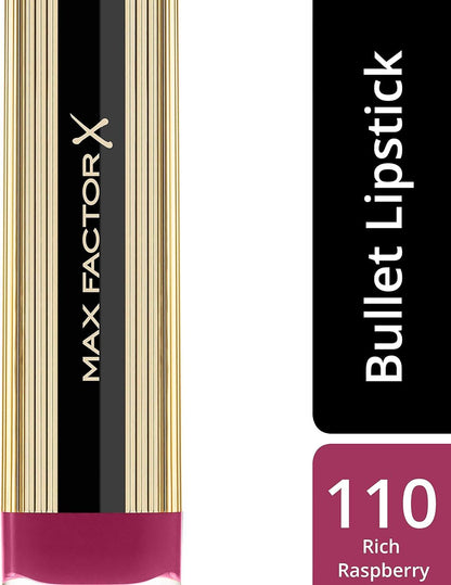 Max Factor Colour Elixir Lipstick with Vitamin E Shade Rich Raspberry 110 - Scent Shave And All