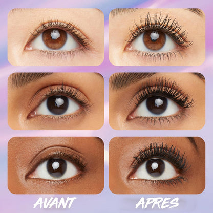 Maybelline Extension Mascara, Salon-Like Extension, Provides +36% More Length & X10 Volume, Hybrid-Fiber Technology & Extended Helix Brush, The Falsies Surreal, Black