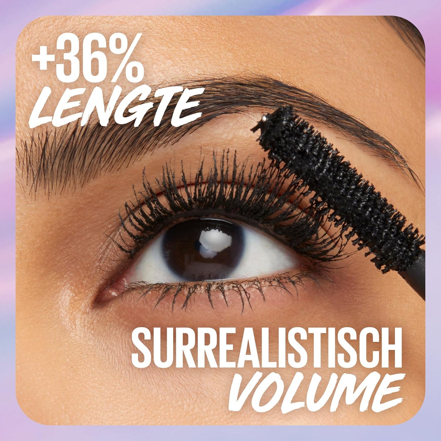 Maybelline Extension Mascara, Salon-Like Extension, Provides +36% More Length & X10 Volume, Hybrid-Fiber Technology & Extended Helix Brush, The Falsies Surreal, Black
