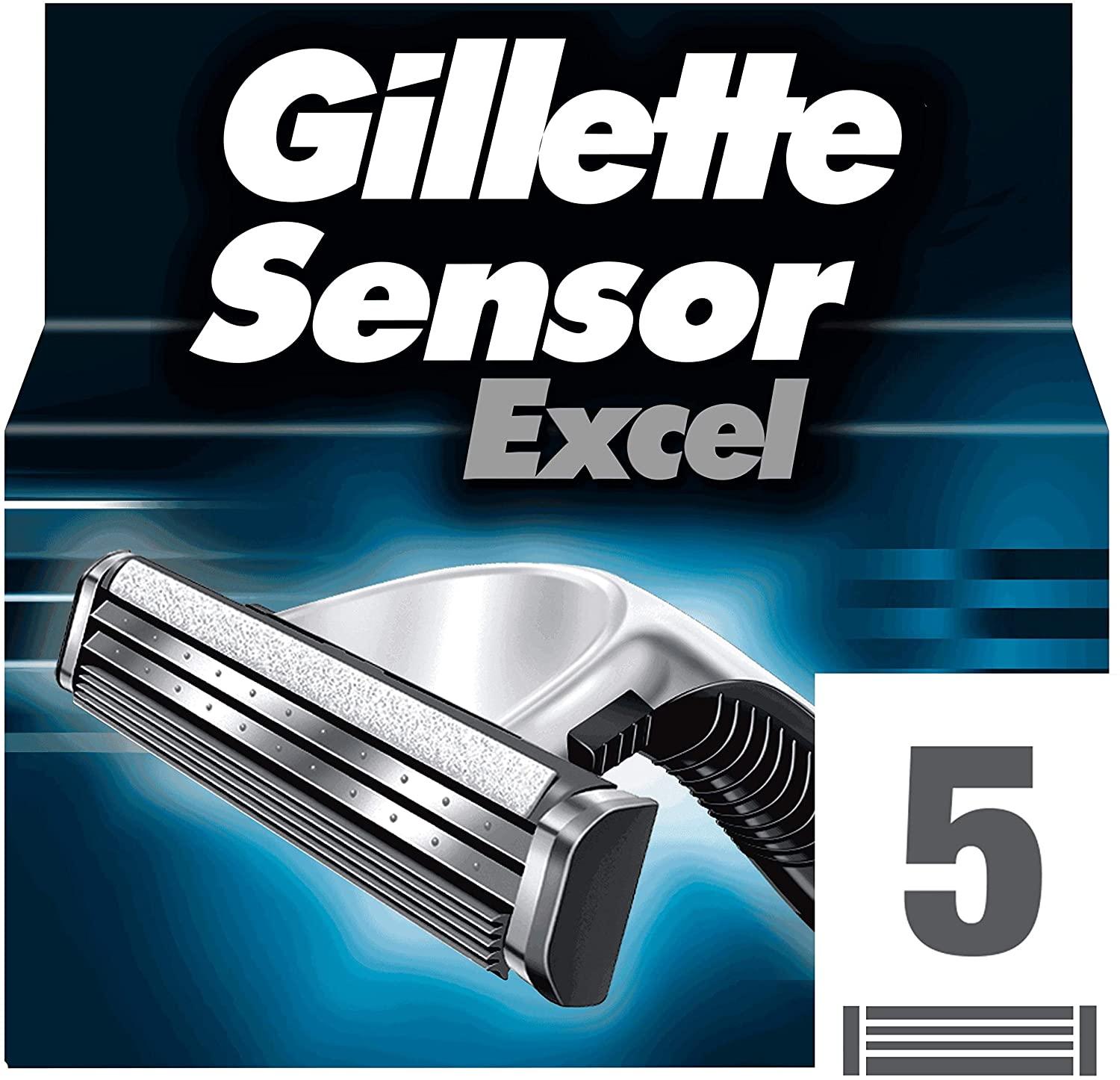 Gillette Sensor Excel Razor Blades Pack of 5 - Scent Shave And All