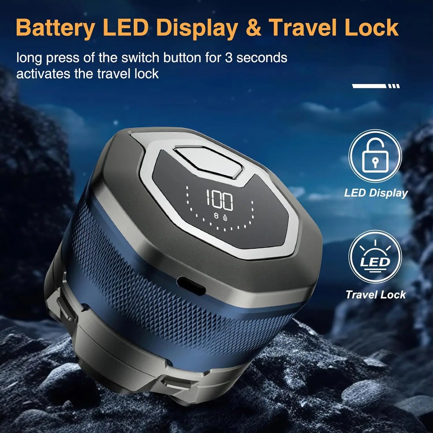 Titanium Electric Head Shaver for Bald Men 6D Magnetic Razor Hair Trimmer Rechargeable LED Waterproof Face Hair Cutting