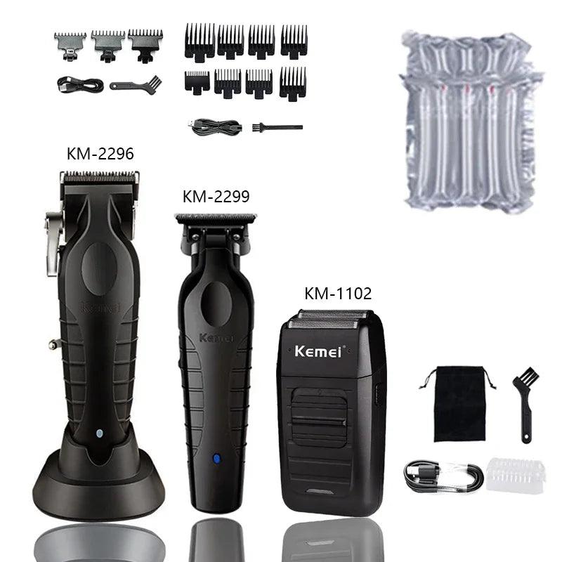 Kemei KM-2296 Professional Hair Clipper Powerful Cutting Machine with Dock - Scent Shave And All